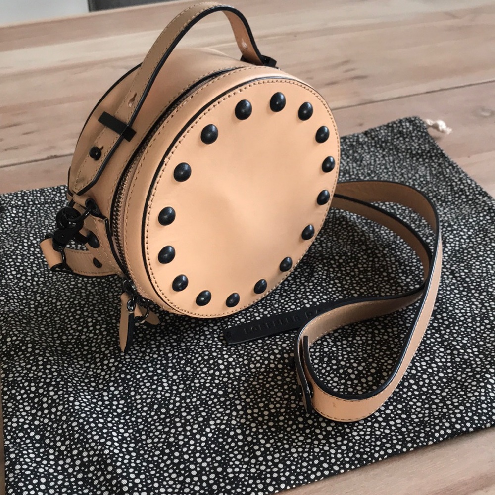 Loeffler Randall Studded Nude Leather Circle Bag